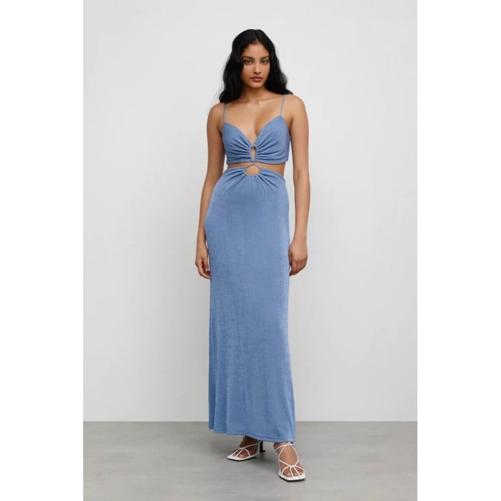 Significant Other Yara Midi Dress Sky Blue